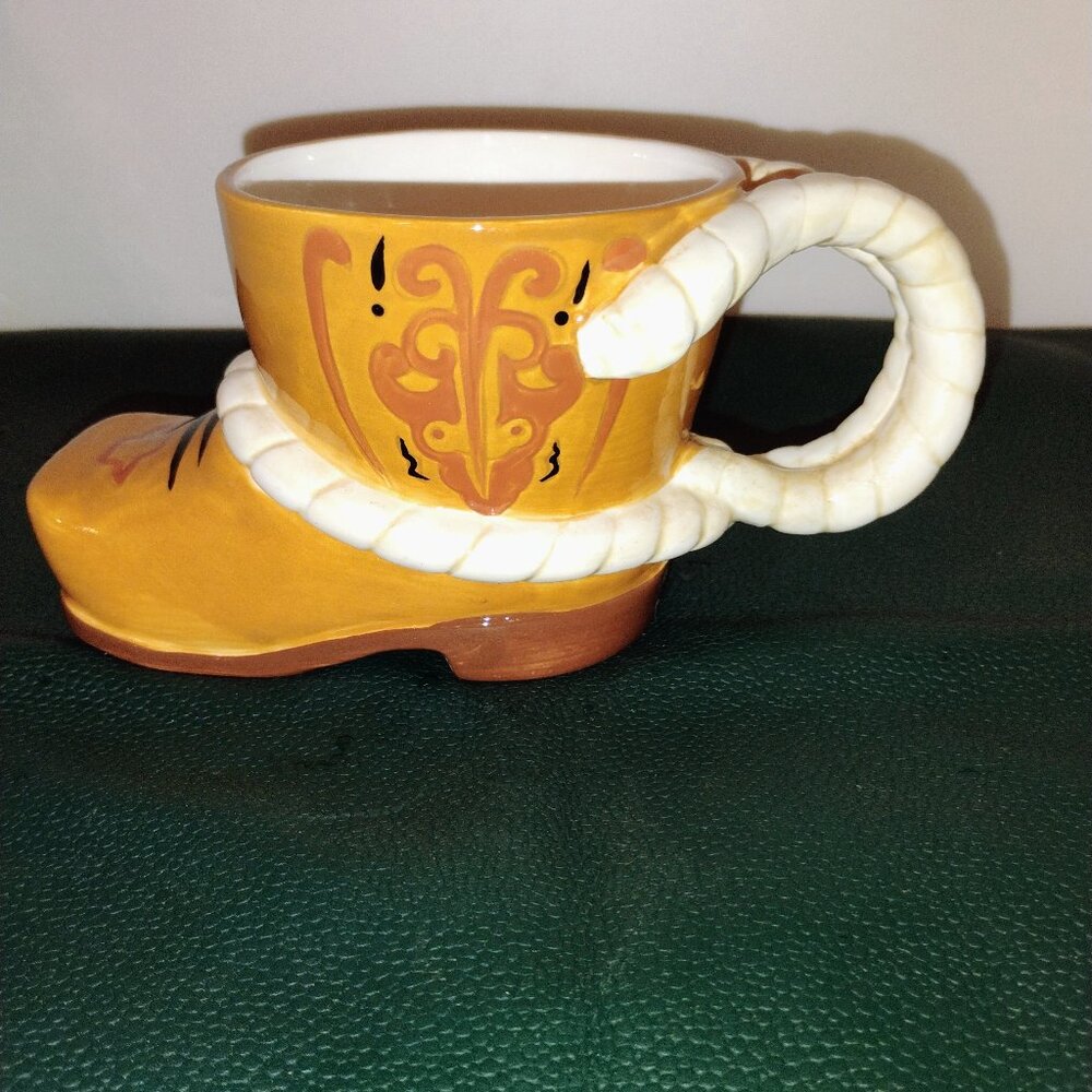 Coffeemate vintage cowboy boot mug